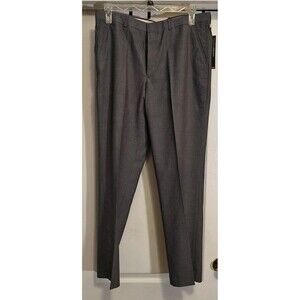Men Pants 36x32 Perry Ellis Portfolio TravelLuxe NWT Charcoal Pinstripe MSRP $75